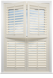 Bromley, Dairy Cream - Tier on Tier Twist&Fit Plantation Shutter